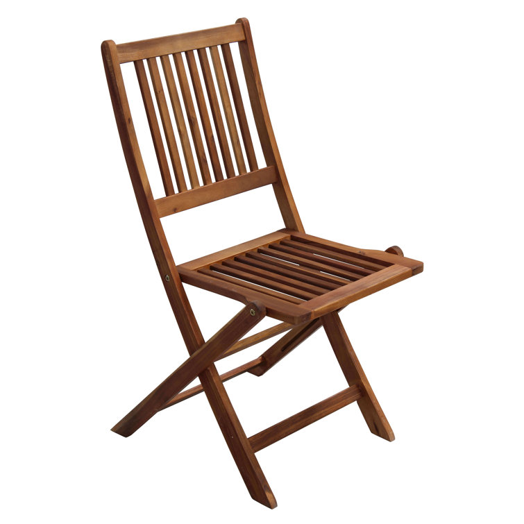 Latitude Run Kynzi Solid Wood Patio Folding Chair Folding Chair